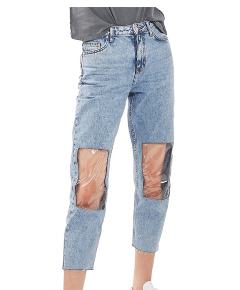 Nordstrom Clear Plastic Knee Jeans